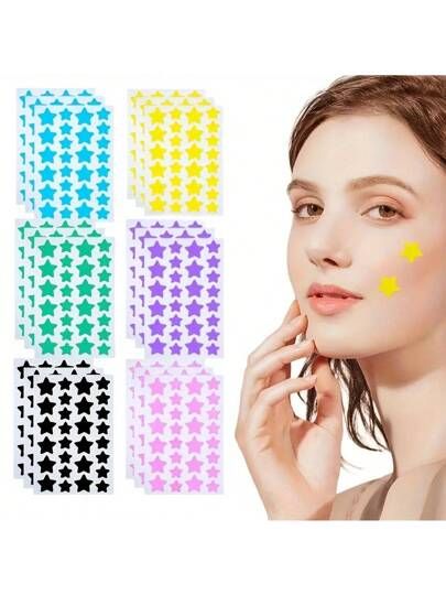 Finds On Shein, Covering Acne, Makeup Stencils, Star Decals, Skin Spots, Acne Facial, Eye Wrinkle, Skin Blemishes, Face Stickers