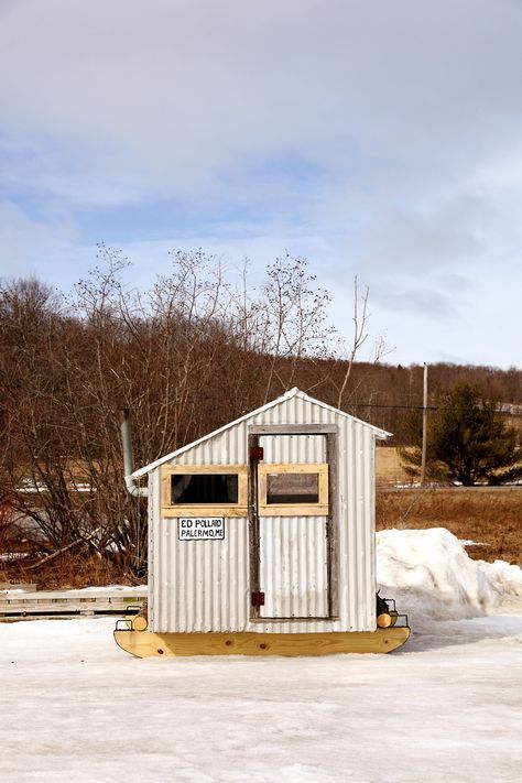 Portable Fish House, Ice Shanty Plans, Ice Fishing Shack Plans, Ice Fishing Huts, Ice Fishing Shanty, Ice Fishing Sled, Ice Hut, Fish Hut, Ice Shanty