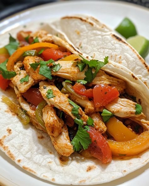 "¡Esta receta de fajitas de pollo con chipotle es un verdadero festín de sabores que hará bailar a tus papilas! 😋 Ideal para una cena con amigos o familiares, ¡todos quedarán encantados!  Ingredientes: - 500 g de pechuga de pollo en tiras - 2 pimientos (uno rojo y uno verde) en tiras - 1 cebolla grande en rodajas  Para el resto de los ingredientes y la preparación, encontrarás el enlace en el primer comentario [👇] [👇]  ¡Como este platillo tiene un toque picante del chipotle, es perfecto para aquellos que aman un poco de sabor extra! Anímate a probarlo, ¡te aseguramos que cada bocado será delicioso!  #Fajitas #Pollo #Chipotle #CocinaMexicana #RecetaDeliciosa" Pollo Chipotle, Fajitas