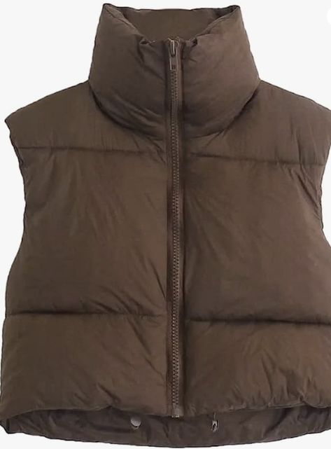 Get ready for fall with this cute popular outfit. Enjoy the fall weather in style! Perfect for that pumpkin spice latte! #backtoschool #Fall #Clothing #outfitinspo #like #falloutfit Amazon Puffer Vest, Winter Crops, Sleeveless Puffer, Crop Vest, Zipper Vest, Cropped Coat, Cropped Puffer Jacket, Winter Vest, Cropped Vest