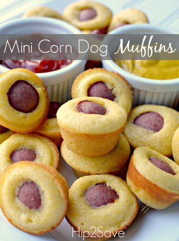 Dog Muffins Recipe, Mini Corn Dog Muffins, Dog Muffins, Corn Dog Muffins, Mini Corn Dogs, Easy To Make Snacks, Simple Muffin Recipe, Corn Dog, Superbowl Snacks