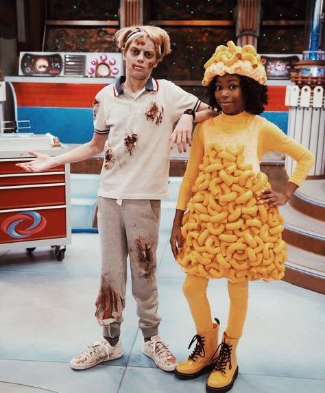 Henry Danger Halloween Costumes, Henry Danger Behind The Scenes, Henry Danger Costume, Riele Downs Outfits, Captain Man, Jason Norman, Norman Love, Morning Kiss, Riele Downs