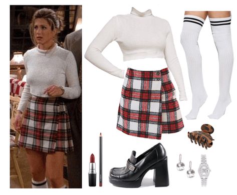 90s Outfits Friends, Retro Outfits 90s, Estilo Rachel Green, Rachel Green Outfits, 90s Outfits, Hot Halloween Outfits, 90s Inspired Outfits, Famous Outfits, Tv Show Outfits