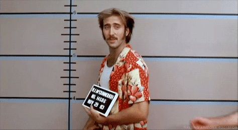 New party member! Tags: mugshot lineup nicholas cage fhe raising arizona I Love Older Men, Rich Stuff, Raising Arizona, Nic Cage, Nicholas Cage, Hiking Gif, Coen Brothers, Nikki Sims, Fear And Loathing