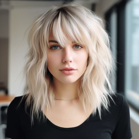 79 Gorgeous Platinum Blonde Hair Colors Ideas for 2023 Platinum Hair Pale Skin, Platinum Blonde Hair Dark Roots, Platinum Blonde Hair With Dark Roots, Lived In Platinum Blonde, 2024 Blonde Hair Trends, Blonde Hair For Hazel Eyes, Ash Blonde Hair Color Ideas, Shaggy Cut, Ash Blonde Hair Color