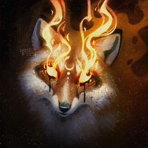 Fire Fox Art, Fox Fire, Fox Art, Oc Ideas, Art Plastique, Random Stuff, Fox, Forest, Quick Saves