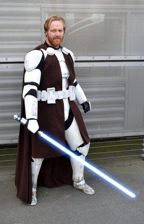 Obi-Wan Kenobi (Clone Wars) (4) by masimage Obi Wan Kenobi Costume, Star Wars Furniture, Jedi Armor, The 501st, Jedi Cosplay, Jedi Costume, Armor Cosplay, 501st Legion, The Garrison