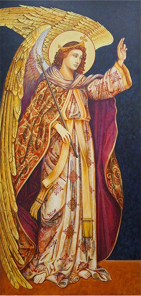 St. Gabriel the Archangel - Oil on Canvas, 10 feet. Saint Gabriel, Angel Gabriel, I Believe In Angels, Archangel Gabriel, San Michele, Angels Among Us, Angels In Heaven, Archangel Michael, Guardian Angels