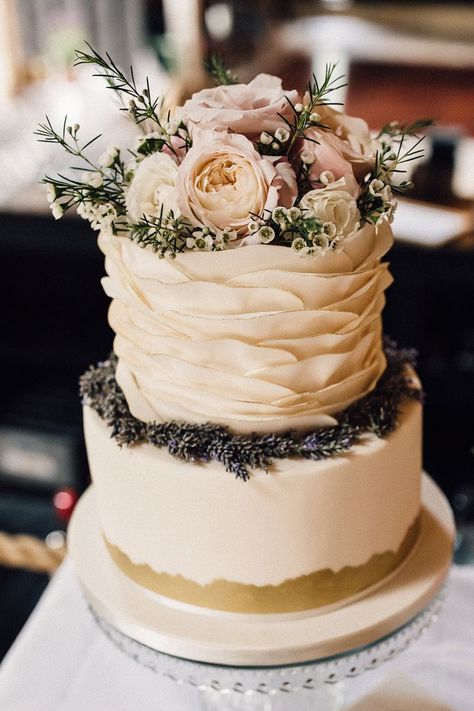 Wildflower Wedding Flowers, Wedding With Wildflowers, Barn Rustic Wedding, Ruffled Wedding Cake, Bride Groom Table, Ruffle Wedding Cake, Rustic Wedding Photography, Wedding Venue Houston, Wedding Cake Photos