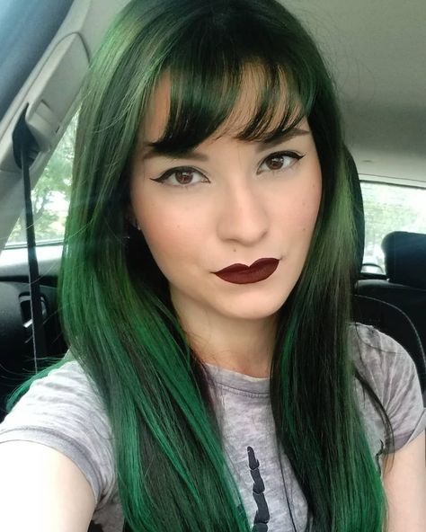 Neutrois Pride, Deep Brown Hair, Black Cherry Hair, Emerald Hair, Green Hair Dye, Juniper Green, Long Pixie Hairstyles, Cherry Hair, How To Curl Short Hair