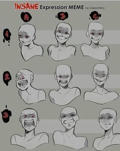 Vampire Drawings, Facial Expressions Drawing, Smile Drawing, Emotion Faces, Drawing Face Expressions, Face Drawing Reference, Drawing Face, Drawing Faces, Drawing Expressions