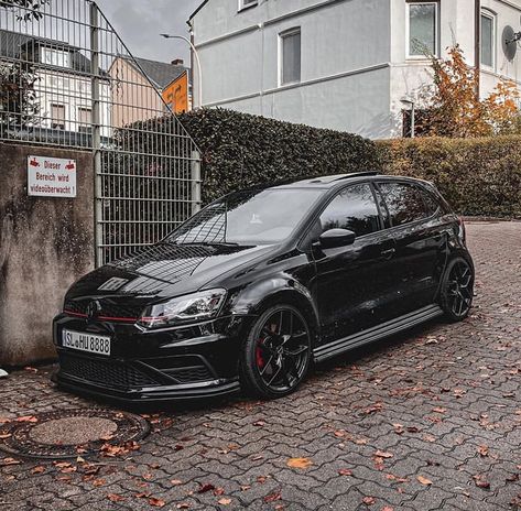 Vw Polo Modified, Vw Golf R Mk7, Polo Gt, Blacked Out Cars, Vw Polo Gti, Polo Car, Volkswagen Polo Gti, Gti Mk7, Chevrolet Corsa