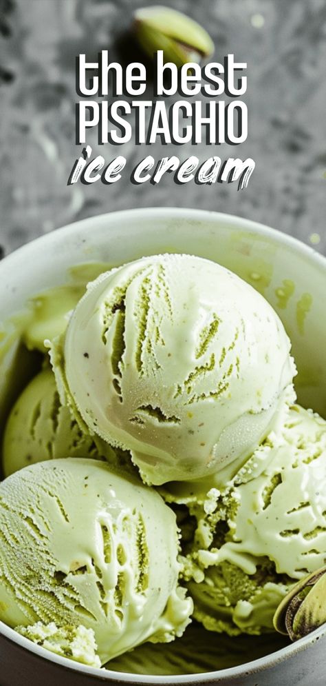 Pistachio Ice Cream [25 Minutes] – Chasety How To Make Pistachio Ice Cream, Homemade Pistachio Ice Cream, Pistachio Ice Cream Recipe, Dark Chocolate Desserts, Pistachio Gelato, Custard Ice Cream, Gelato Recipe, Easy Ice Cream Recipe, Gelato Ice Cream