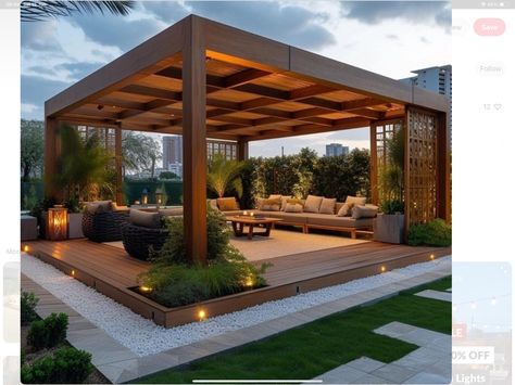 Outdoor Patio Ideas Backyards, Rooftop Patio Design, Modern Gazebo, Gazebo Ideas, Terrace Garden Design, Outdoor Patio Designs, Backyard Pavilion, Backyard Renovations, Patio Garden Design