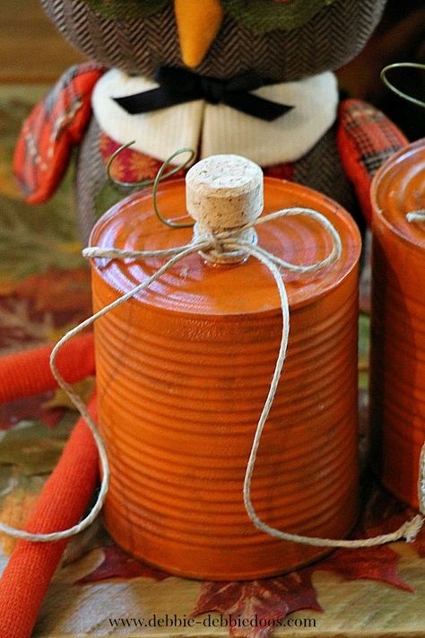 pumpkin tin can craft 006 Fall Displays, Painting Pumpkin, Fall Decor Dollar Tree, Dollar Tree Fall, Tin Can Crafts, Fall Deco, Fall Halloween Crafts, Fall Crafts Diy, Autumn Crafts