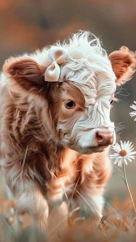 Mini Highland Cow, Pet Cows, Cow Wallpaper, Mini Cows, Cutee Animals, Baby Highland Cow, Fluffy Cows, Cow Pictures