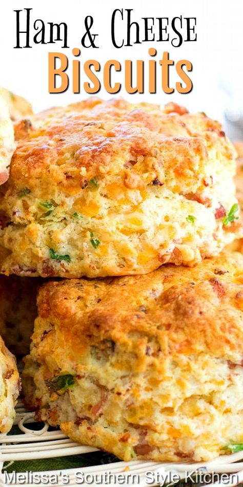 Ham And Cheese Biscuits, Cheddar Chive Biscuits, Classic Biscuits, Breakfast Ham, Savory Biscuits, Chive Biscuits, Cream Cheese Biscuits, Cheddar Scones, Making Biscuits