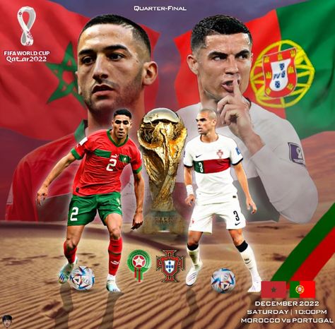 Sport Poster, Fifa World Cup, Fifa, World Cup, Morocco, Portugal, Football, American Football