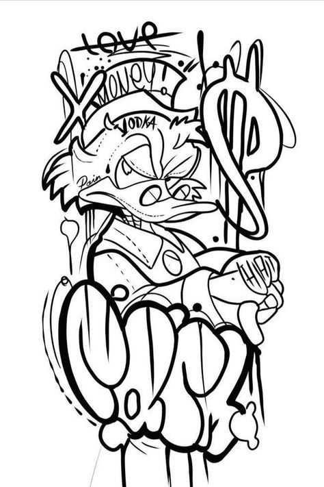 Card Tattoo Designs, Money Tattoo, Graffiti Tattoo, Tattoo Outline Drawing, Cartoon Character Tattoos, Tattoo Zeichnungen, Lettering Tattoo, Graffiti Doodles, Sketch Tattoo Design