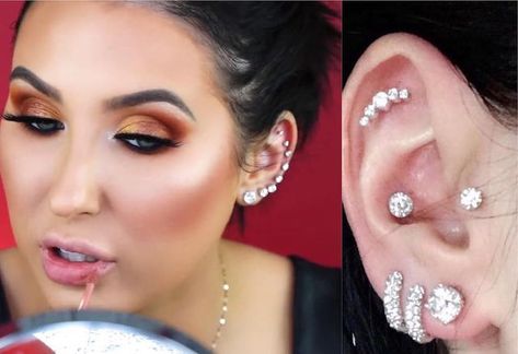 Jaclyn Hill Makeup, Ear Stacks, Mama Fashion, Ear Piercing Ideas, Diy Easter Gifts, Maria Tash, Cute Ear Piercings, Piercing Inspo, Jaclyn Hill