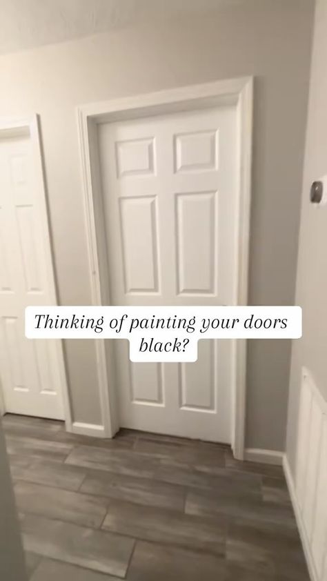 Transformations Before/After | If you had doubts about painting your doors black @britteny.gee Morganbritteny TikTok erased them all with her project 😍 | Instagram Paint Doors Black, Home Library Design, Library Design, Black Doors, Door Trims, Home Library, Barn House, Doors Interior, Home Remodeling