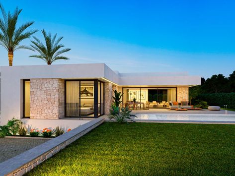 Villa for sale in Denia, Alicante province - €825,000 | Ref: FIN042 | Kyero Villa House Architecture, House Garden Design, Spanish Villa, Modern Villa Design, Luxury Villa Rentals, Home Garden Design, Bungalow House, Interior Design Mood Board, Spanish House