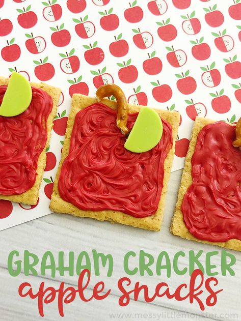 Class Snacks, Classroom Snacks, Preschool Cooking, Theme Snack, Apple Lessons, School Snacks For Kids, Apple Snacks, Apple Preschool, Apple Activities