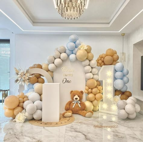 Entrance Ballons Decoration, 1st Birthday Babyboy Decoration, Teddy Bear Theme Decoration, Dekoracije Za Prvi Rodjendan, Akikah Decoration, Teddy Bear Birthday Theme, Baby Boy Birthday Decoration, 1st Birthday Decorations Boy, First Birthday Decorations Boy