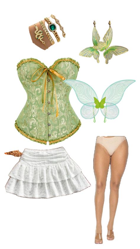 Corset Verde, Hallowen Costume, Tinker Bell, Inspired Outfits, Costume Ideas, Outfit Inspirations, Halloween, Disney, Quick Saves