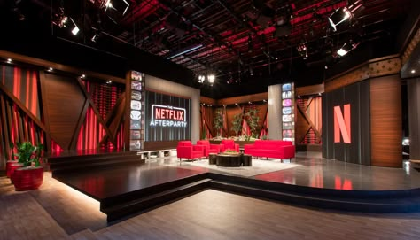 The Netflix Afterparty Production Design Gallery Interior Design Vision Board, Tv Set Design, Tv Studio, Podcast Studio, Virtual Studio, Interior Architecture Drawing, Music Studio Room, Church Stage Design, Netflix Tv