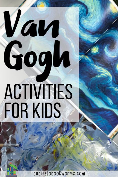 Van Gogh Crafts For Kids, Van Gogh Craft, Van Gogh Projects For Kids, Van Gogh Activities, Van Gogh Preschool Art, Van Gogh Activities For Kids, Van Gogh Preschool, Van Gogh For Preschoolers, Van Gogh For Kids Projects