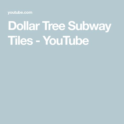 Dollar Tree Subway Tiles - YouTube Dollar Tree Subway Tile, Dollar Tree Self Adhesive Wall Tile, Casita Travel Trailers, Subway Tiles, Vintage Trailer, Home Upgrades, Subway Tile, Vintage Camper, Headache