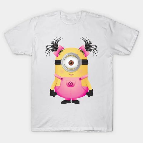 minion girl-pf - Minion Girl - T-Shirt | TeePublic Minion Girl, Girl Minion, Girls Unique, Girl T Shirt, Shop Art, Cute Characters, Unique Charms, Girls Tshirts, Minion