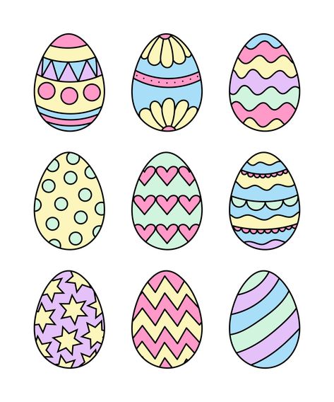 Download the Hand drawn vector illustration isolated on white background. Set of 9 Easter eggs in pastel colors. 21084897 royalty-free Vector from Vecteezy for your project and explore over a million other vectors, icons and clipart graphics! Easter Egg Clipart, Easter Egg Designs, Hand Drawn Vector Illustrations, Egg Designs, Hand Drawn Vector, Easter Egg, Pastel Colors, Easter Eggs, Vector Art