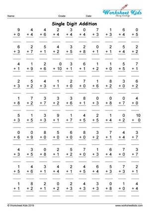 100 Addition problems single digit for grade 1 - Worksheets kids 2nd Grade Math Addition Worksheets Free Printable, Math Sheets For 2nd Grade Free Printable, Addition Worksheets For Kg, Free Math Printables 1st Grade, Maths Sums For Grade 1, Math Adding Worksheets, Adding Worksheets First Grade, Kumon Worksheets Free 1st Grade, Grade 2 Math Worksheets Free Printable Addition And Subtraction