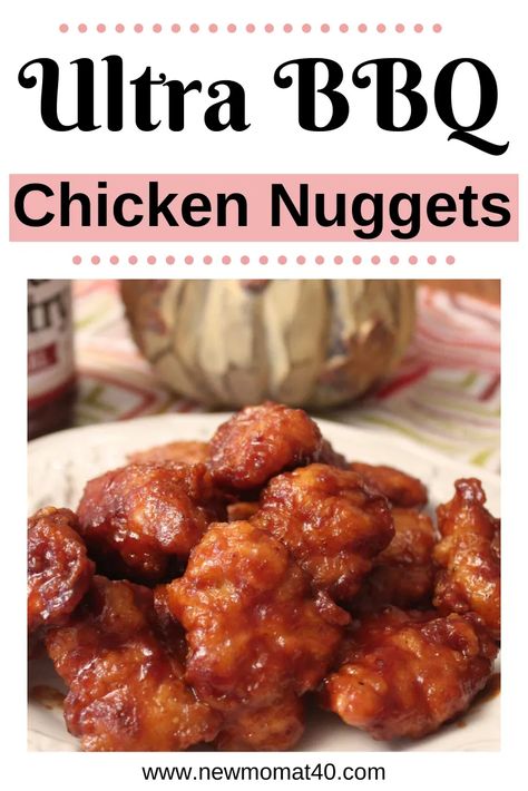 I don't think there are too many children out there that do not like chicken nuggets. I know they are one of my daughter's favorite meals. I've spoiled her a little bit with my homemade Ultra Crispy Fried Chicken Nuggets. Today I'm adding a new twist to the recipe with Ultra BBQ chicken Nuggets. Bbq Chicken Nuggets, Sticky Bbq Sauce, Easy Crispy Chicken, Frozen Chicken Crockpot, Fried Chicken Nuggets, Frozen Chicken Nuggets, Bbq Chicken Breast, Chicken Nugget Recipes, Nuggets Recipe