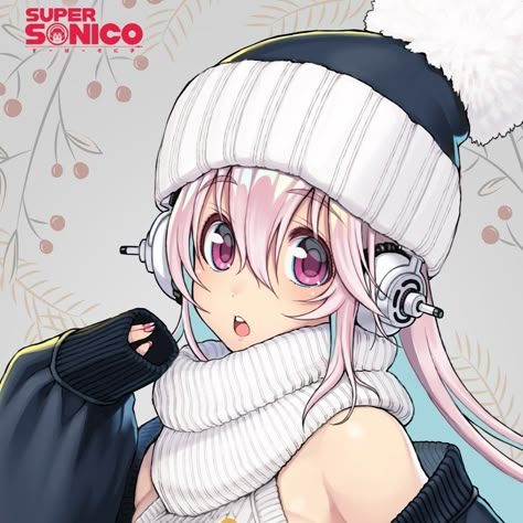 Super sonico in winter clothing pfp icon anime styled nitro plus ! Tsuji Santa, Sonico Chan, Super Pochaco, Christmas Pfp, I Manifest, Super Sonico, Kawaii Christmas, Anime Christmas, Discord Pfps