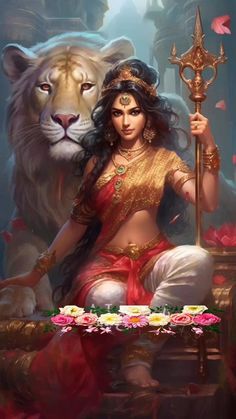 Navratri Devi Images, Durga Ji, Saraswati Goddess, Aadi Shakti, Kanyakumari, Durga Painting, Mata Rani, Shakti Goddess, Durga Images