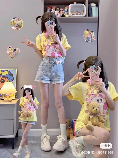 Kawaii Beach Outfits, Kawaii Summer Outfits, Outfit Ideas Kawaii, Kawaii Aesthetic Outfits, Celine Fashion Show, Cute Pastel Outfits, Cutecore Clothes, Aesthetic Outfits Summer, Kawaii Summer