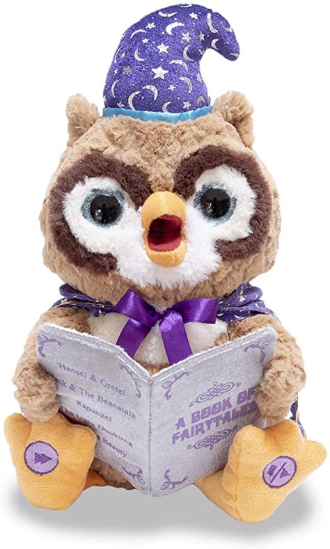 Amazon.com: Cuddle Barn | Octavius The Storytelling Owl 12" Animated Stuffed Animal Plush Toy | Eyes Light Up, Mouth Moves and Head Sways | Wizard Owl Recites 5 Fairy-Tales : Toys & Games The Ugly Duckling, Toy Barn, Owl Plush, Jack And The Beanstalk, Classic Fairy Tales, Magical Book, Owl Pet, Ugly Duckling, Animal Plush Toys