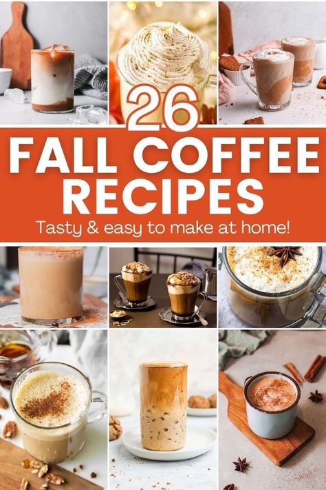 Fall Coffee Flavors, Pumpkin Coffee Recipe, Pumpkin Spice Coffee Recipe, Coffee Recipe Ideas, Easy Coffee Drinks, Fall Coffee Recipes, Fall Coffee Drinks, Homemade Coffee Drinks, Starbucks Copycat Recipes