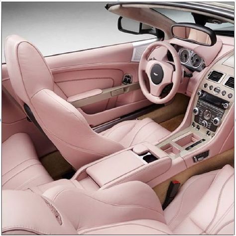 245 Likes, 30 Comments - Windsor Smith (@windsorsmithhome) on Instagram: “When skies turn gray, a dash of #pink is the vroom I need. Dedicating this gloomy brrrrr week to…” Aston Db9, Pink Bentley, Pink Car Interior, Hot Pink Cars, Pink Car Accessories, Black Porsche, Inside Car, Custom Car Interior, Girly Car