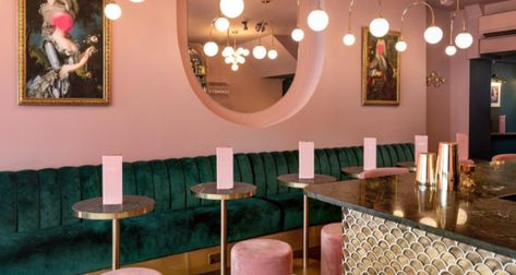 The 10 Best Pink Bars and Restaurants In London | DesignMyNight Pink Restaurant, Deco Spa, Downstairs Bar, Underground Bar, Pink Bar, Club Decor, Spa Ideas, London Bars, Bespoke Lighting