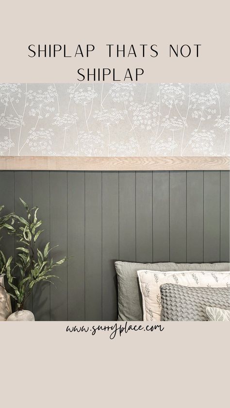 Where has this been all my life?? Home depot. Its been at home depot. This 4’x8’ panel looks like shiplap but it’s so much easier to… | Instagram Wall Behind Bed, Painting Shiplap, Shiplap Wall Diy, Room Accent Wall, Bathroom Accent Wall, Laundry Room Wallpaper, Shiplap Accent Wall, Diy Shiplap, Diy Accent Wall