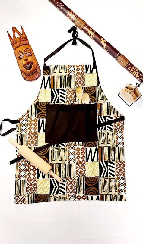 Kitchen Beautiful, Kitchen Handmade, Colorful Fabric, Printed Aprons, Handmade African, Printed Cushion Covers, Ethnic Print, Apron Designs, Printed Cushions