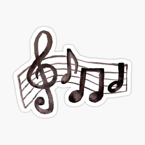 Pegatinas: Music | Redbubble Watercolor Music, Desain Buklet, Desain Quilling, Music Stickers, Watercolor Stickers, Hydroflask Stickers, Phone Stickers, Musical Notes, Stickers For Sale