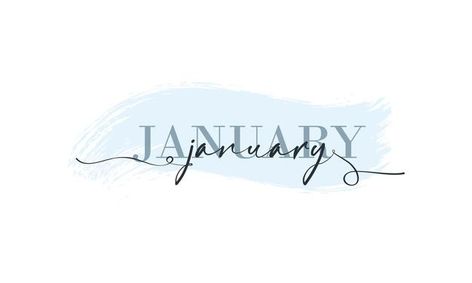 January Aesthetic Month, Poster With Text, January Wallpaper, Lettering Poster, Hello January, All The Months, Sticker Note, January Blues, Journal Therapy