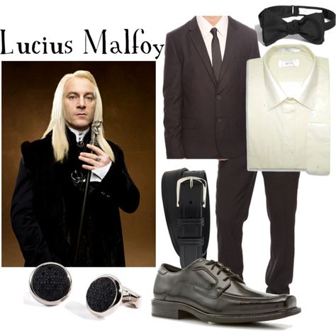 "Lucius Malfoy" by companionclothes on Polyvore Lucius Malfoy Outfit, Lucius Malfoy Cosplay, Lucius Malfoy Costume, Cream Shirt Dress, Lucius Malfoy, Harry Potter Style, Witch Fashion, Fandom Fashion, Harry Potter Love