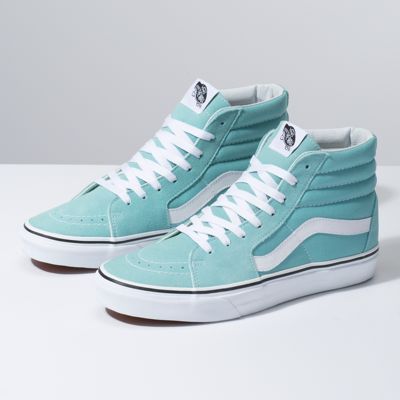 Vans Shoes High Tops, Cute Vans, Blue High Tops, Sk8 Hi, Vans High Top Sneaker, Womens Shoes High Heels, Leather Shoes Woman, Classic Shoes, Dream Shoes