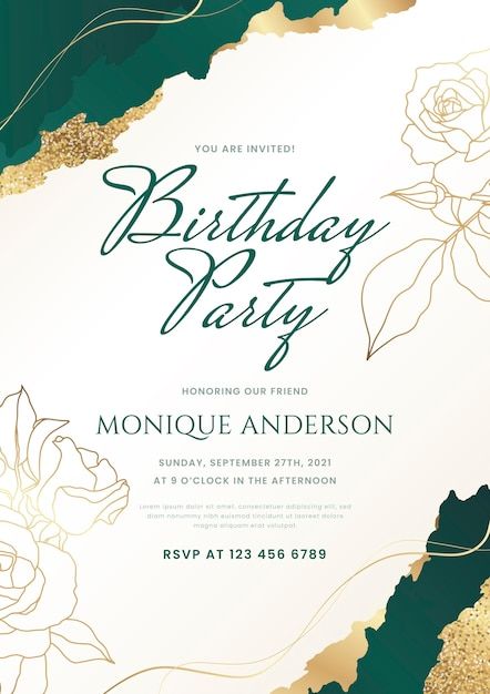 Luxury Party Invitation, Birthday Party Invitation Card Design, Digital Birthday Cards Design, Birthday Invitation Card For Adults, Golden Invitation Template, Elegant Birthday Invitation Design, Invitation Card Design Birthday, Birthday Invitation Card Design, Bday Background